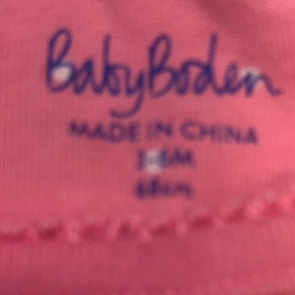 Donated Baby Boden Pink Appkique Whale Bodysuit Nordstrom 3-6 mos - Picture 3 of 7